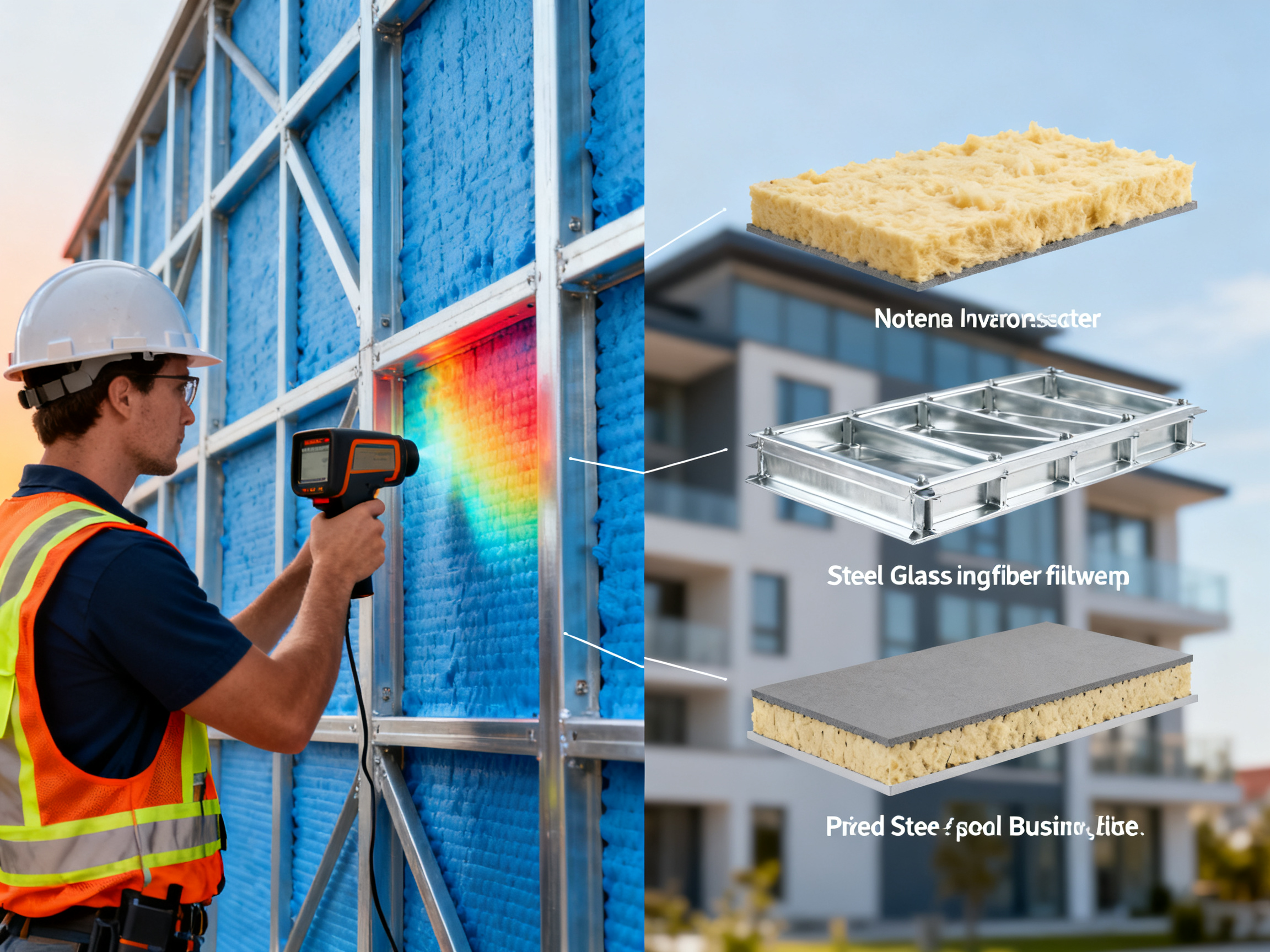 What is the thermal insulation performance of steel structures in residential buildings?