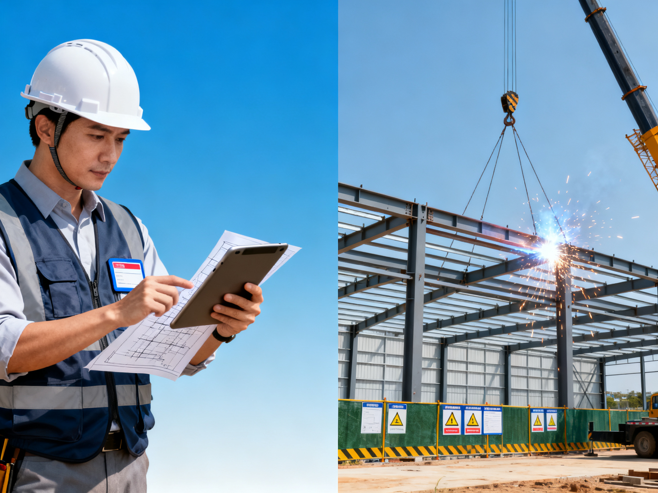 What insurance coverage is mandatory for steel warehouse construction projects?