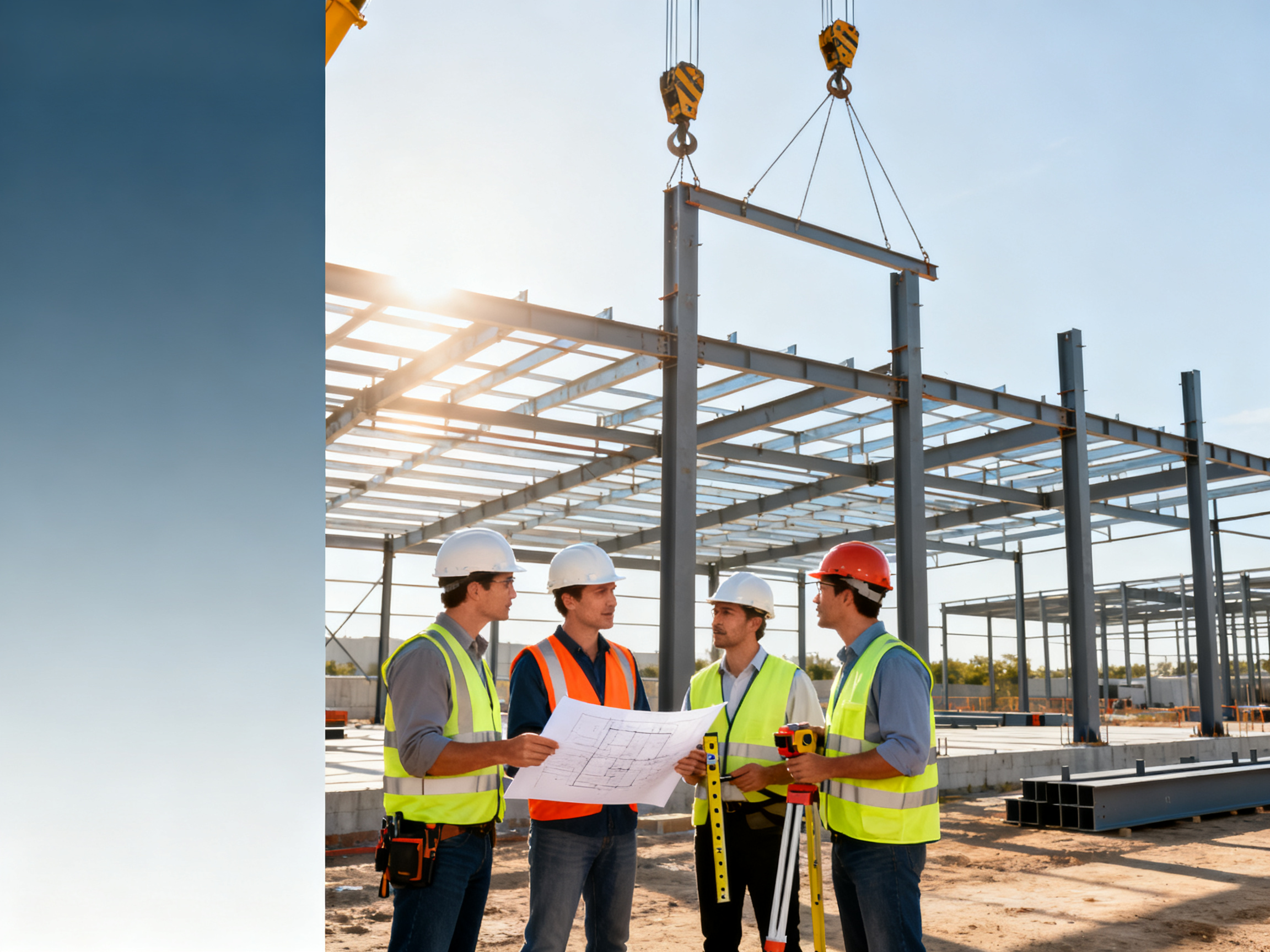 How to estimate the timeline for a medium-sized steel warehouse construction project?