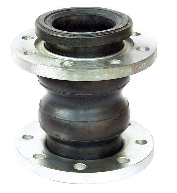 Double ball flange rubber joint