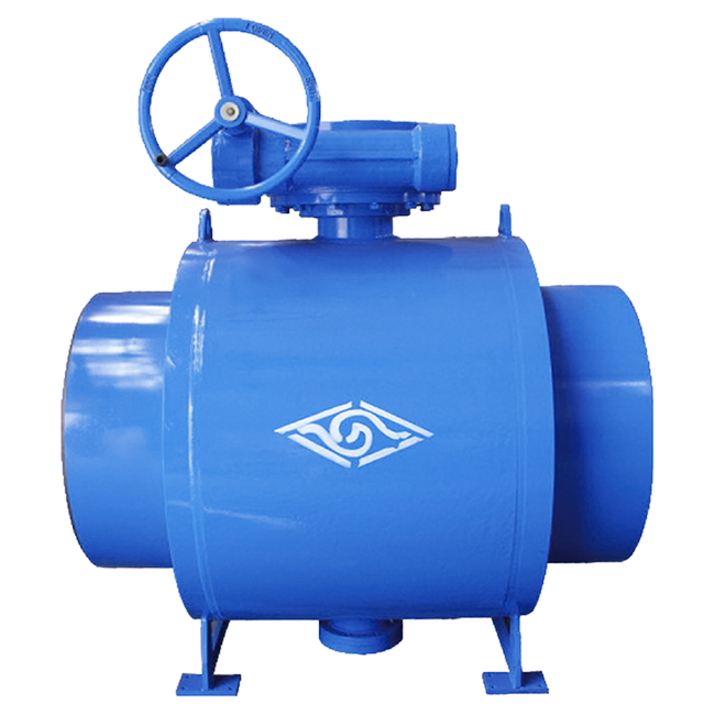 Fixed welded reduced - bore ball valves