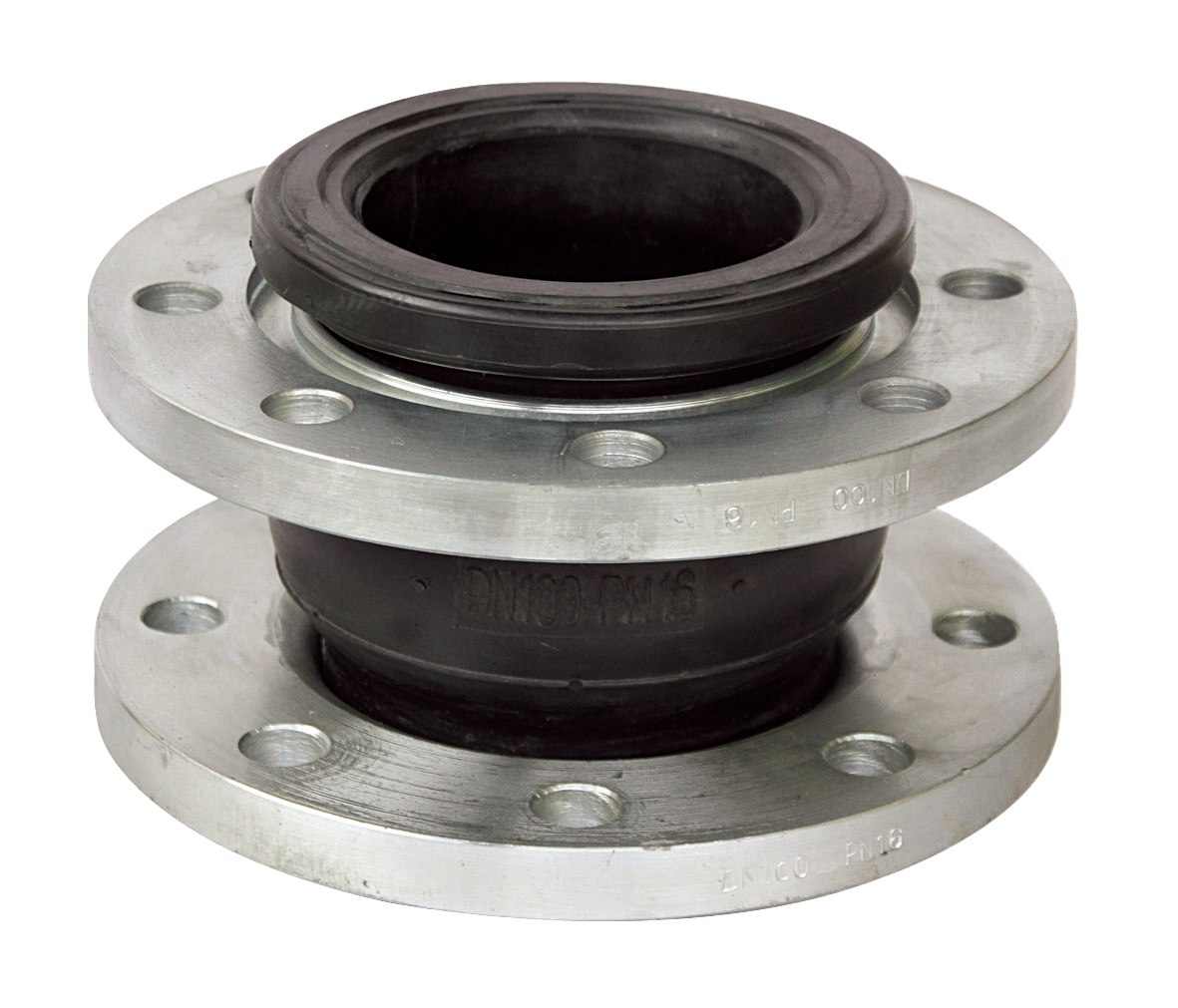 Single ball flange rubber joint