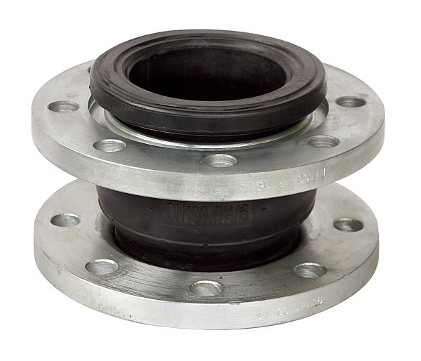 Single ball flange rubber joint