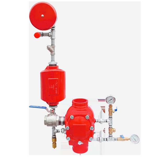 Groove type wet alarm valve