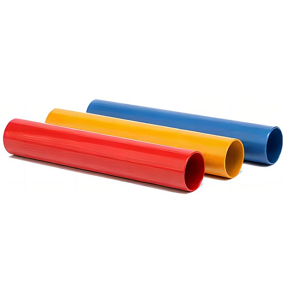 Walled carbon steel plastic-coated pipes