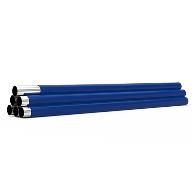 Stainless steel overmoulded tubes