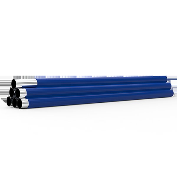 Stainless steel overmoulded tubes