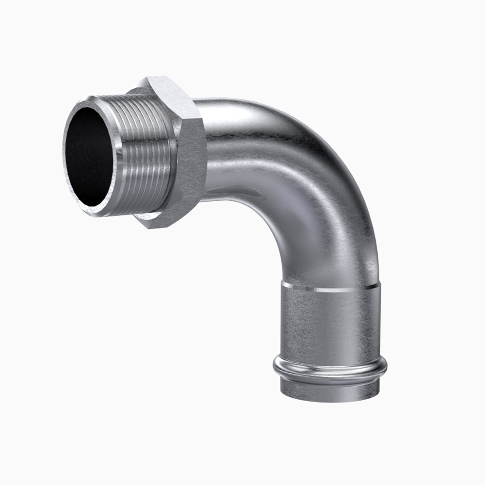 Stainless steel Male Thread 90° Equal Elbow
