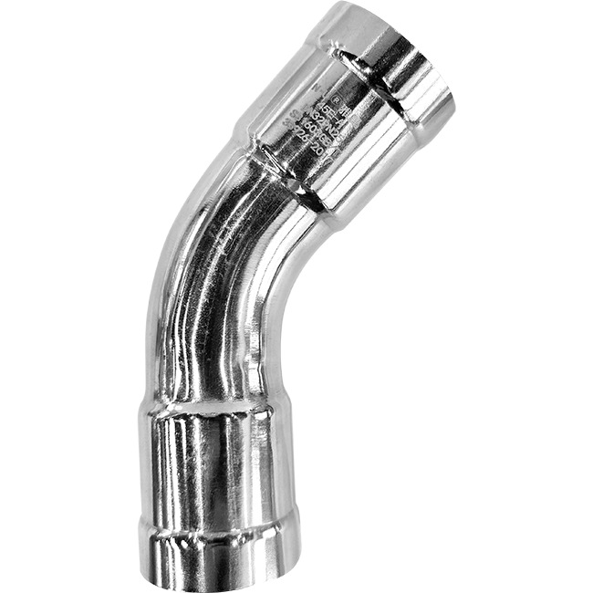 Stainless steel 45° elbow