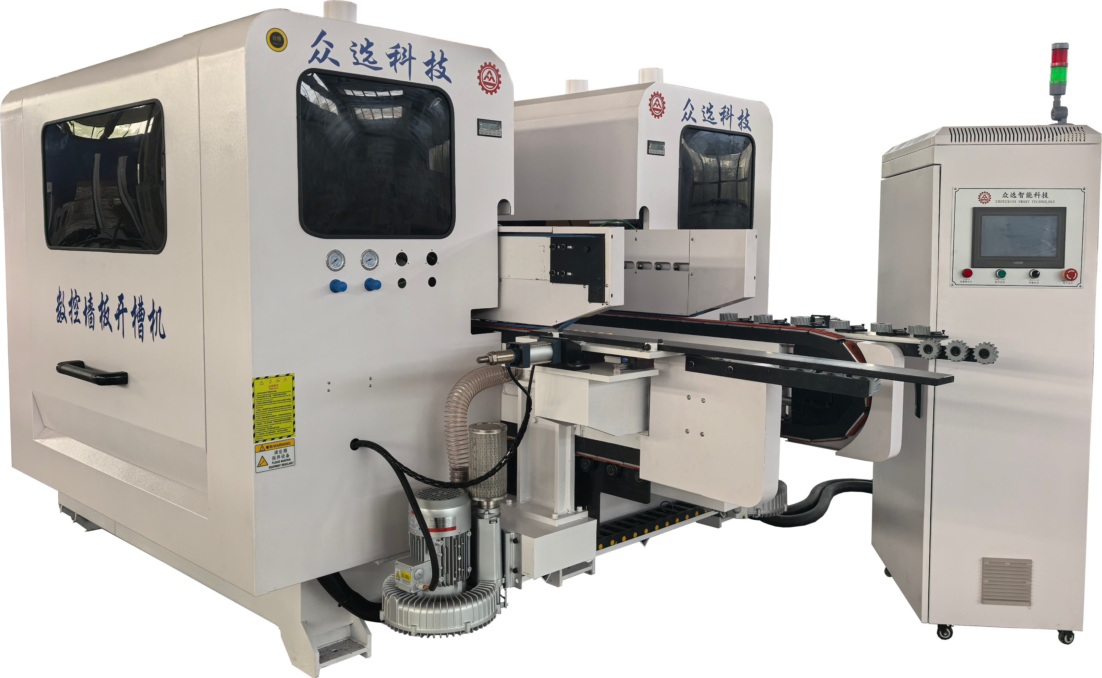 CNC Double Sides 8-Stations Wall Panel Slotting Machine
