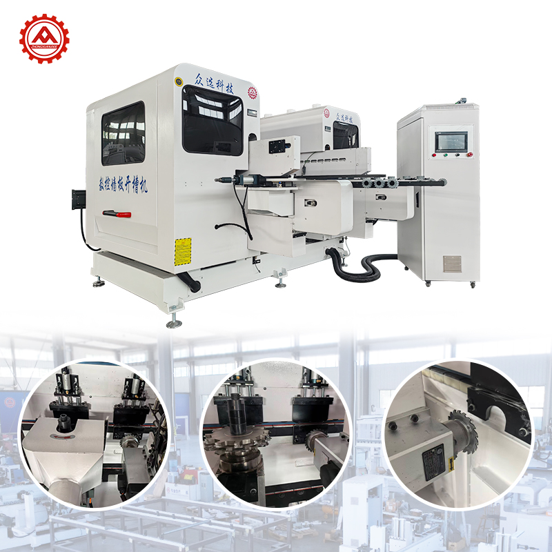 CNC Double Sides 4-Stations Wall Panel Slotting Machine