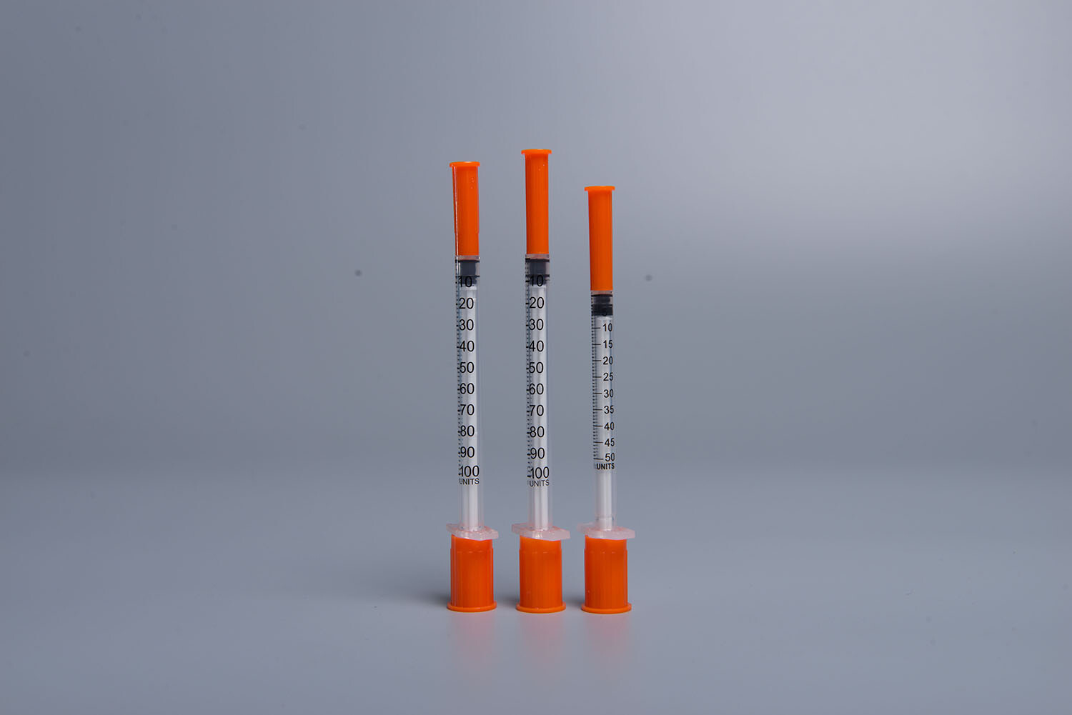disposable insulin syringe set