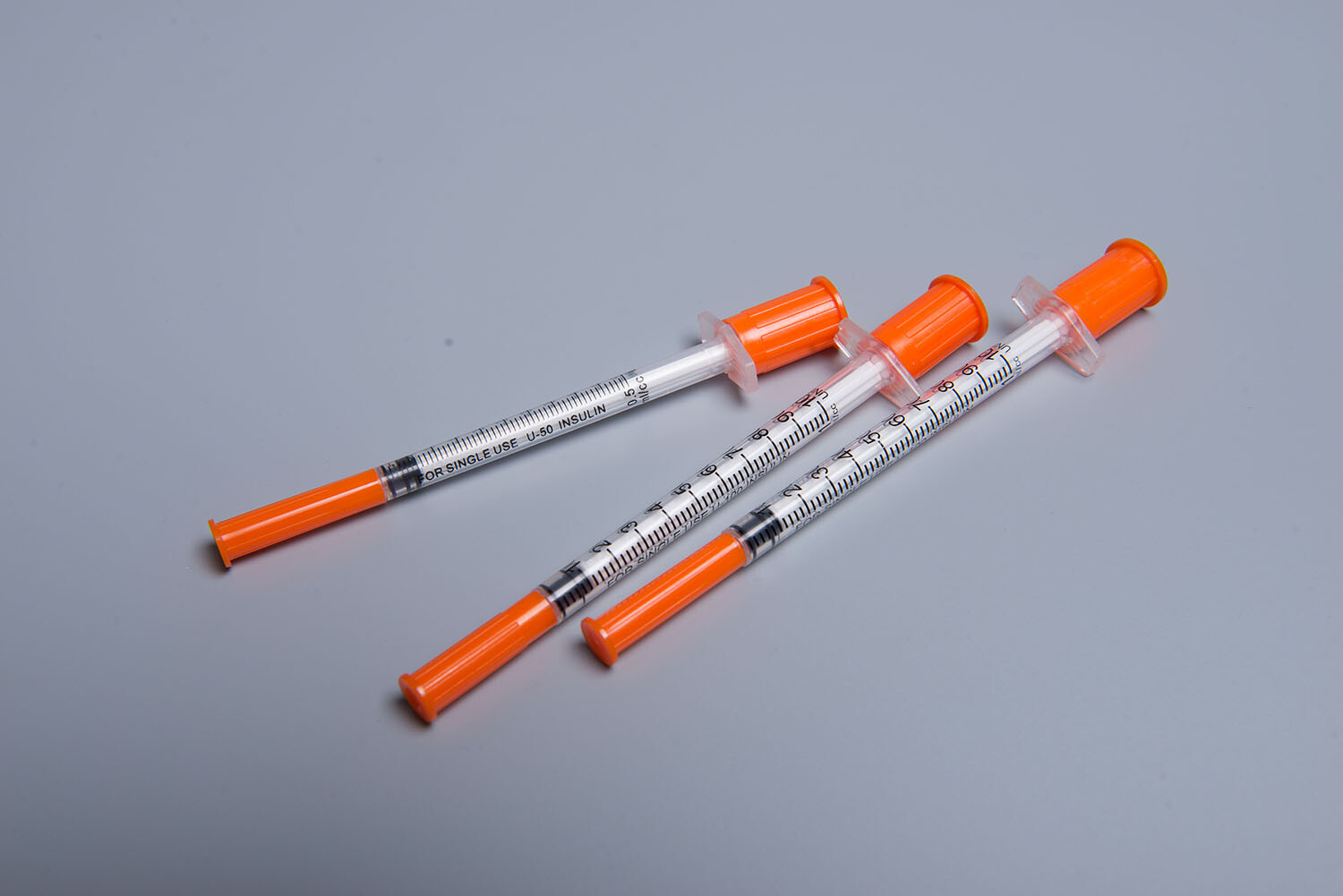 disposable insulin syringe set