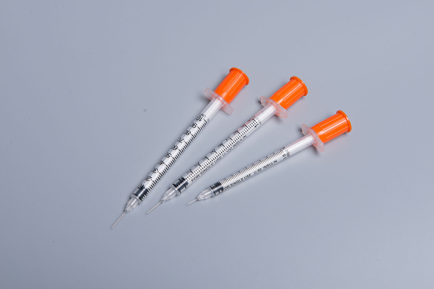 disposable insulin syringe set