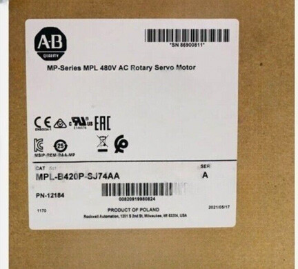 Allen Bradley MPL-B430P-SJ72AA Servo Motor Bulletin MPL LL