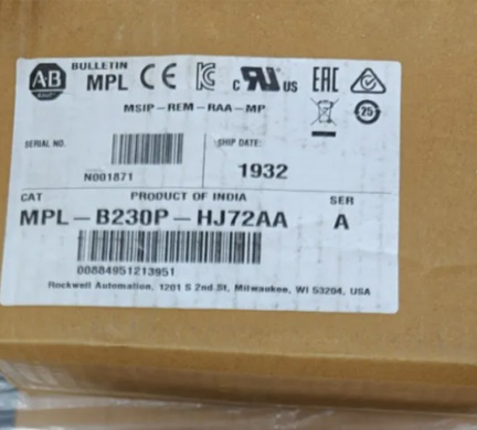  Allen Bradley MPL-B430P-MK74AA Servo Motor Bulletin MPL LL