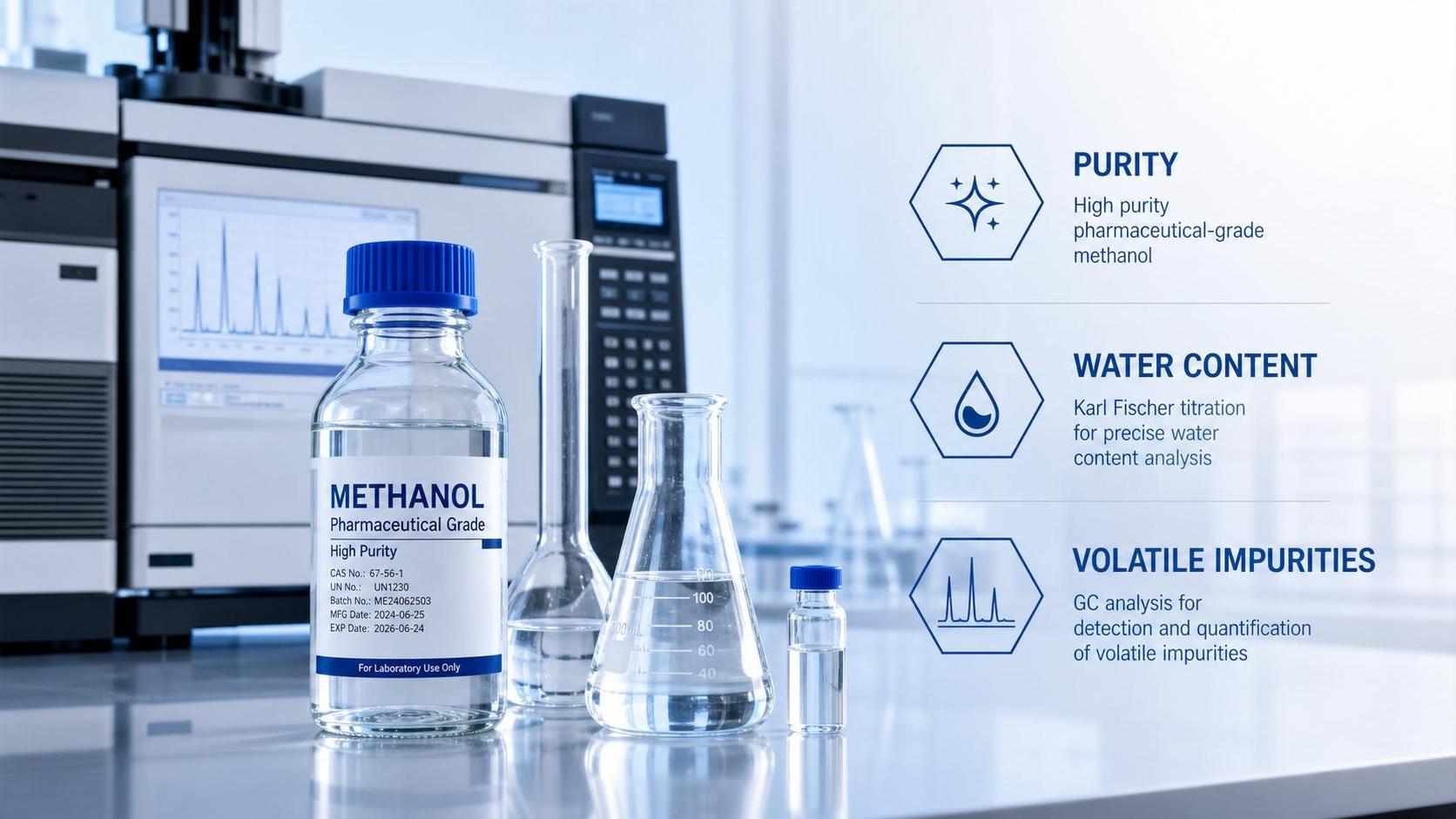 Méthanol pour l’industrie pharmaceutique : spécifications clés de pureté qui affectent la formulation Méthanol pour l’industrie pharmaceutique : spécifications clés de pureté qui affectent la formulation