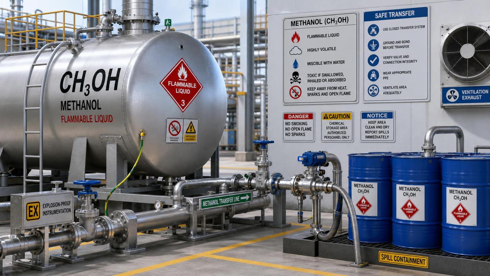 Formule chimique du méthanol et son importance pour une manipulation sûre