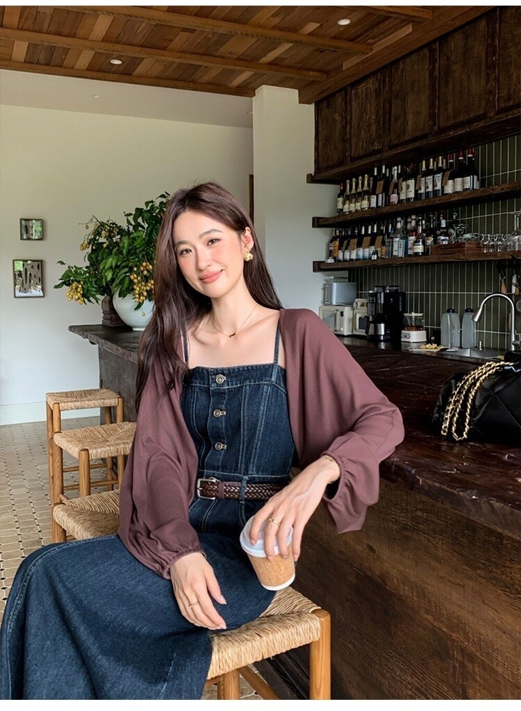 Denim camisole dress2