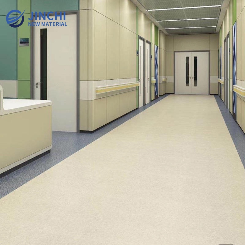 Hospital PVC Vinyl Plastic Homogeneous Anti Slip Vinyl Roll Flooring