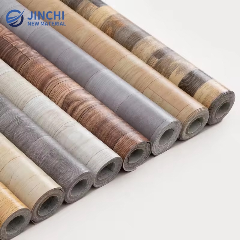 Household PVC Wood Grain Vinyl Flooring Rolls