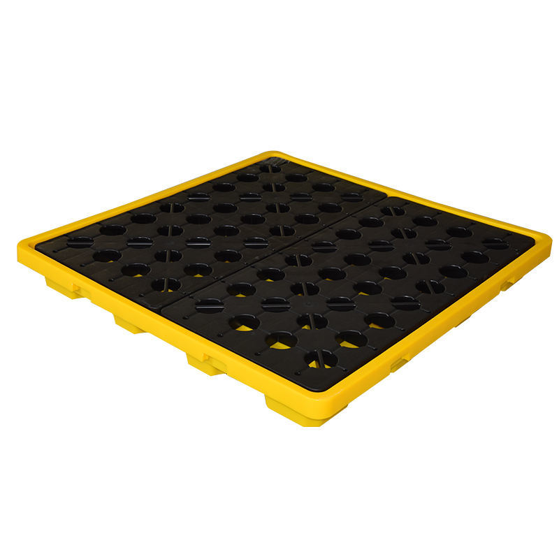 Heavy Duty HDPE 4 Drum Spill Virgin Plastic Pallet