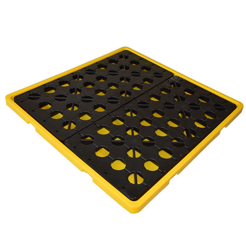 Heavy Duty HDPE 4 Drum Spill Virgin Plastic Pallet