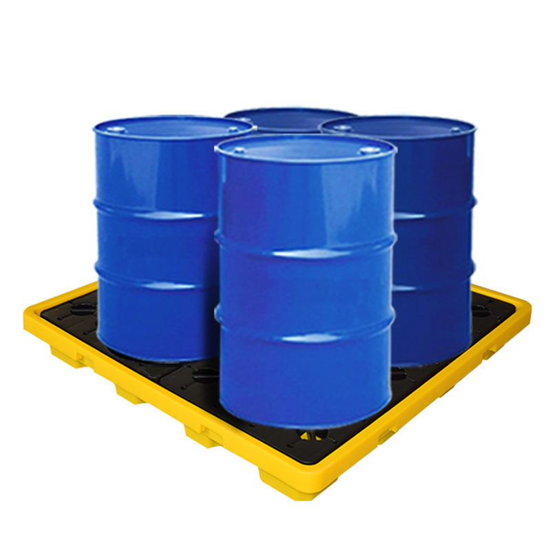 Heavy Duty HDPE 4 Drum Spill Virgin Plastic Pallet