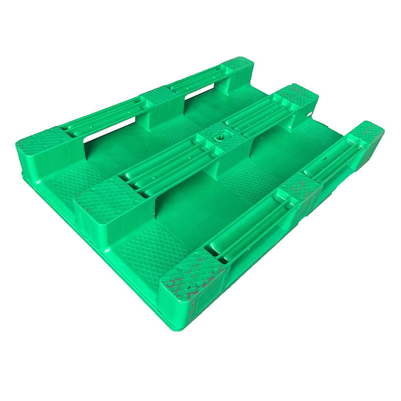 Recyclable European-style reinforced ventilated heavy-duty floor plastic pallet, 100 x 1200 x 150 mm, large, with 8 steel pipes Pallet Series