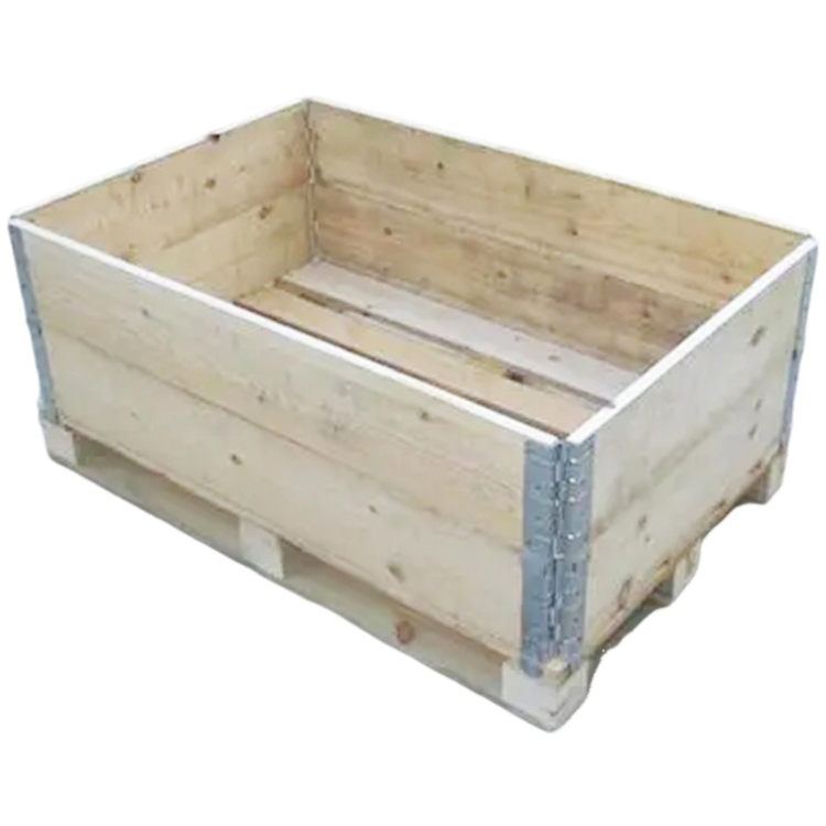 Foldable wooden pallet hinged wooden box
