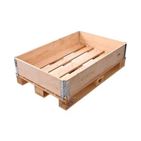 Foldable wooden pallet hinged wooden box