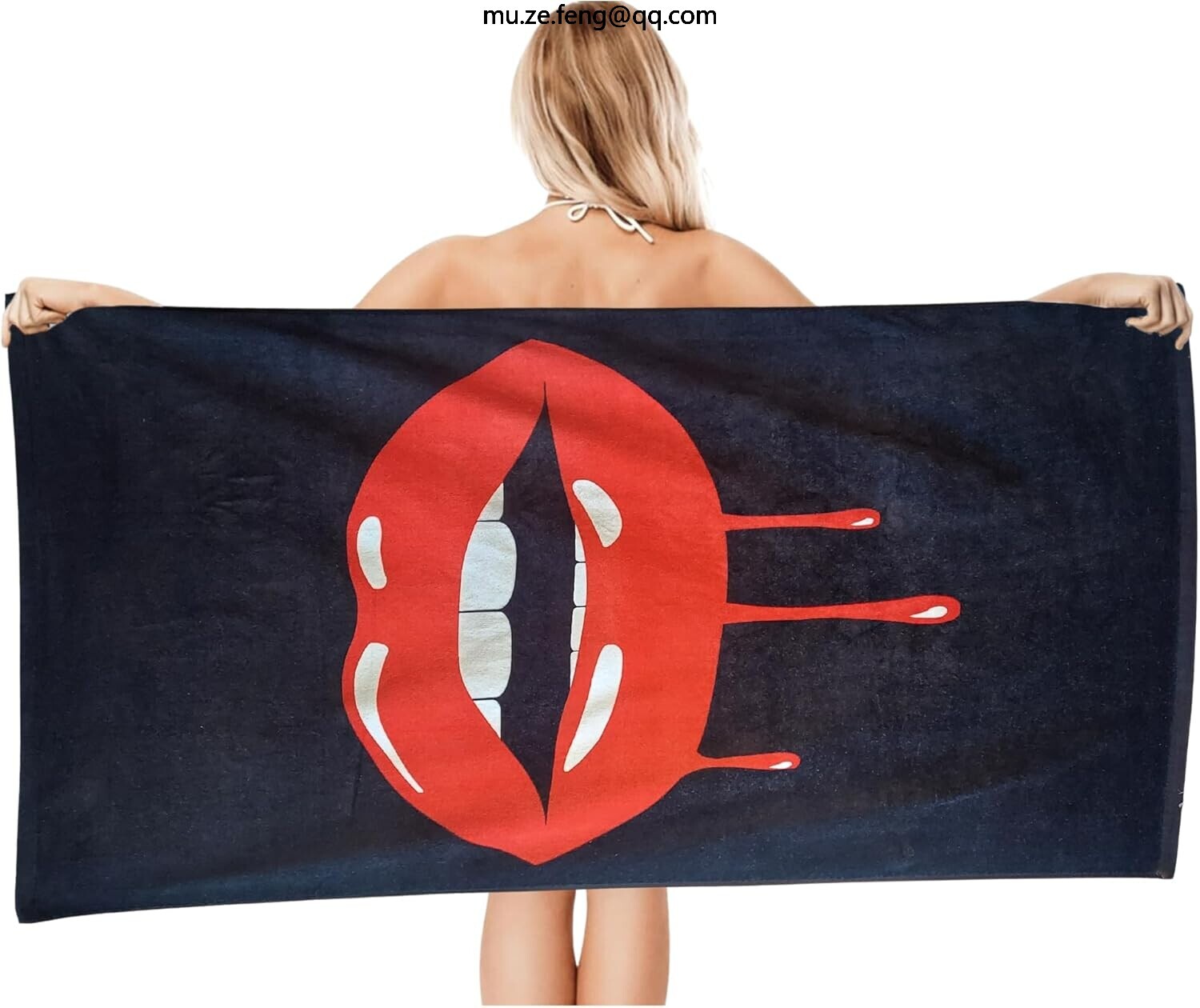Lip Drip Sexy Kiss Glam Beach Towel 30”x60”