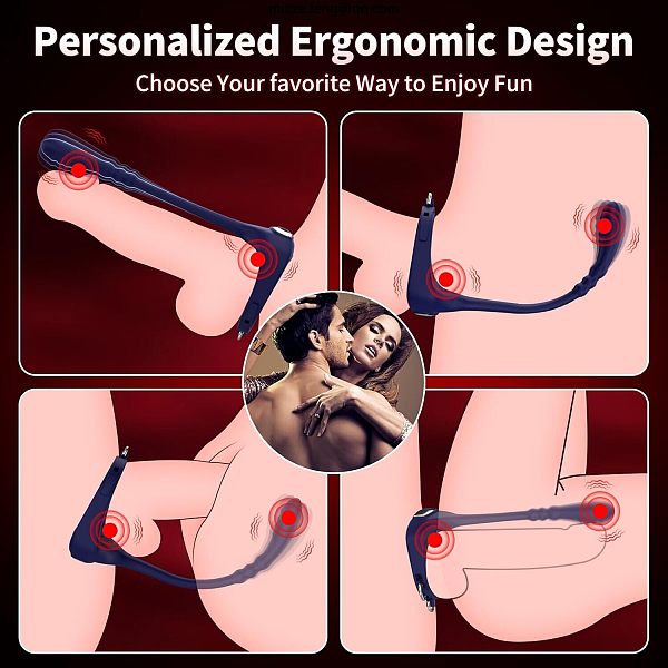 Male Prostate Massager Anal Beads Butt Plug Cock Ring