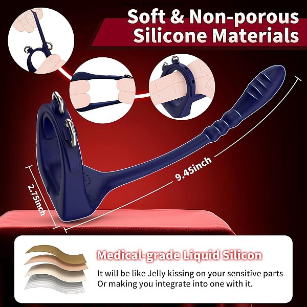 Male Prostate Massager Anal Beads Butt Plug Cock Ring2132