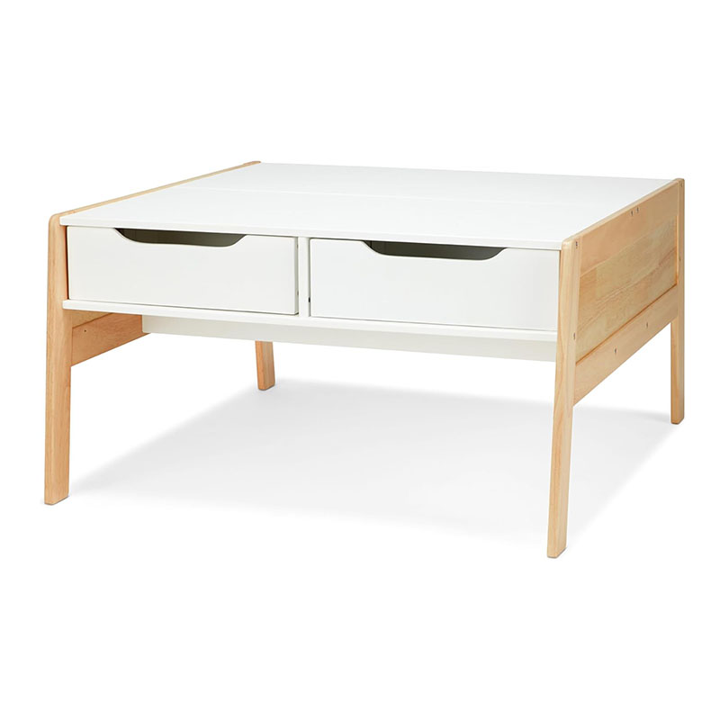 Wooden Art & Kids Activity Table with Storage Bins