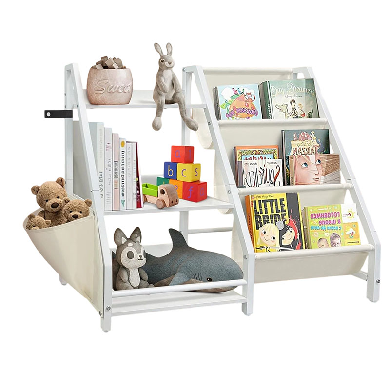 3 Tier Kids Bookshelf and Toy Storage,Baby Toddler Bookshelf, Kids Bookcase, Toy Storage Organizer with Bookshelf,Montessori Bookshelf for Kids Rooms