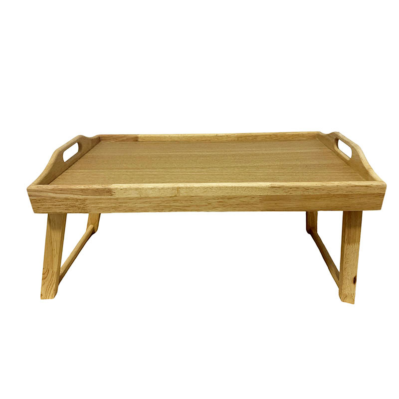 rectangular wood serving tray great for enjoying breakfast in bed Legs are easy to fold out, Features 2  handles at the tray for easy carrying