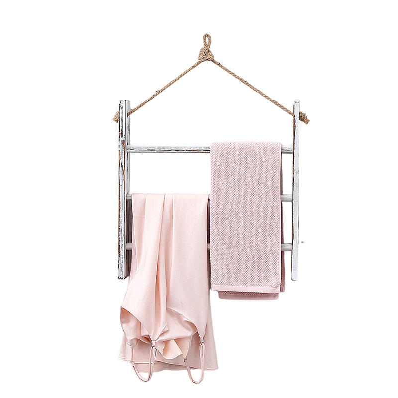 Towel Rack Ladder Wall-Mounted,Rustic Hanging Towel Rack for Bathroom,Towel Ladder Storage Rack,Hanging Blanket Ladder for Living Room Farmhouse