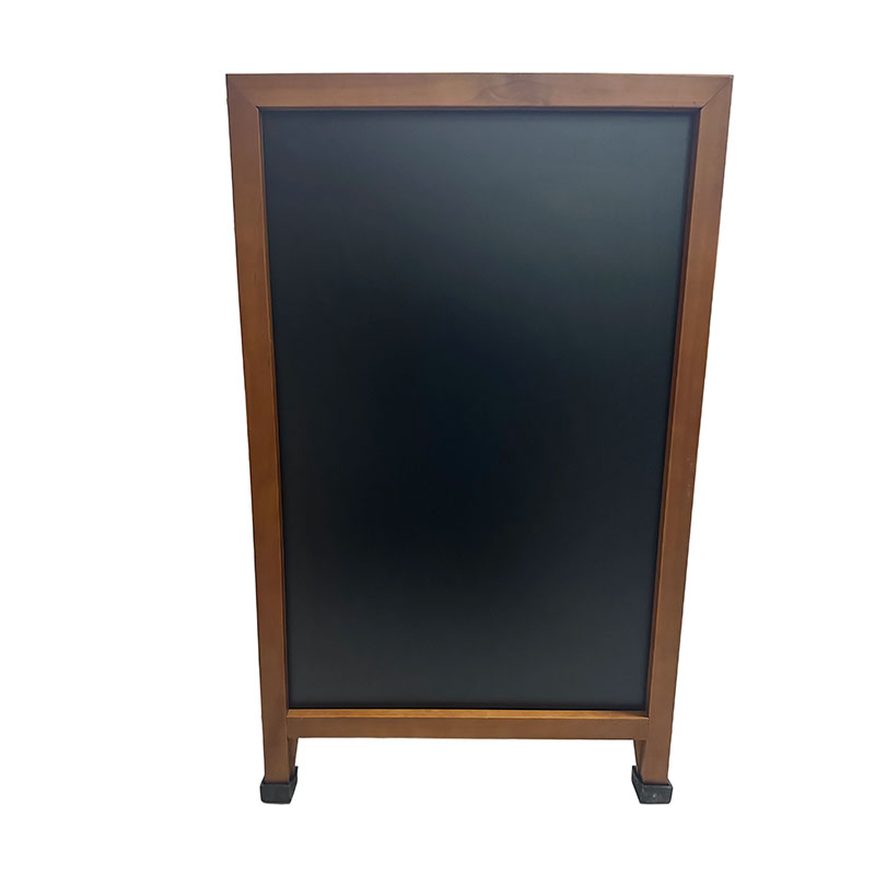 Double-sided erasable blackboard is handcrafted and made from solid pine wood strong and stable The two blackboards are linked by rust-proof iron plated