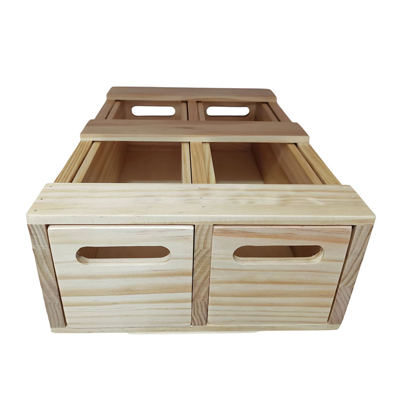 2 Drawer Wooden Storage box
