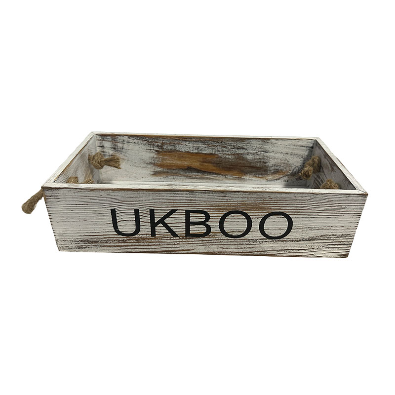 wooden box， Perfect size for magazines and books, but can also be used for fruit, office supplies, and all sorts of other items.  Rope handles are both decorative and practical