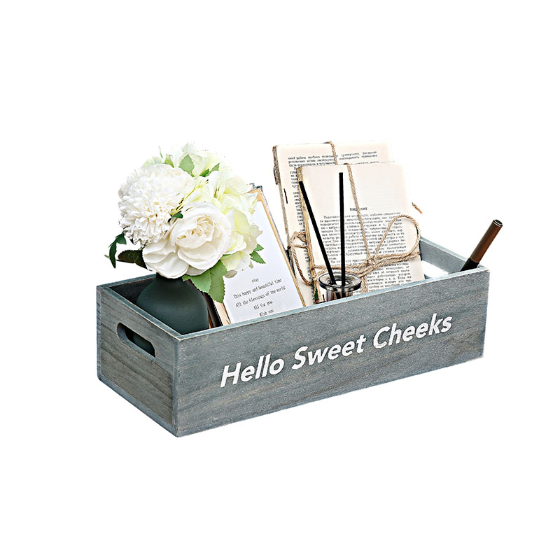 Wooden Decor Box Bathroom,Farmhouse Bathroom Decor Box,Wood Paper Storage Box,Housewarming Gift New Home,2 Sides Signs Cute