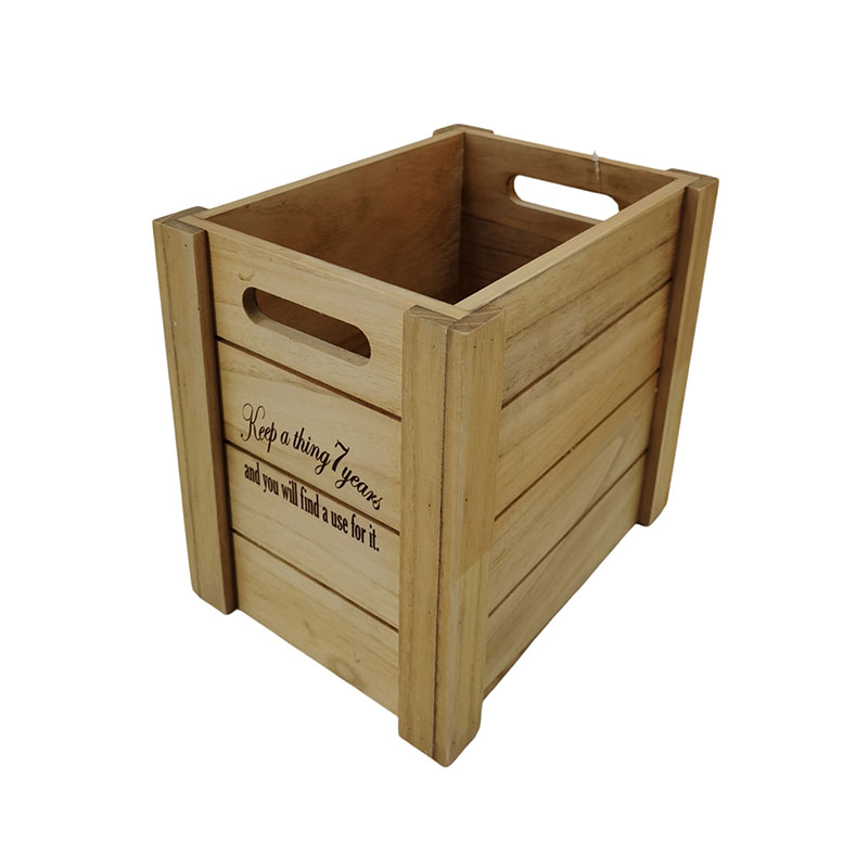Wooden Box，Wood Storage Box with Handles