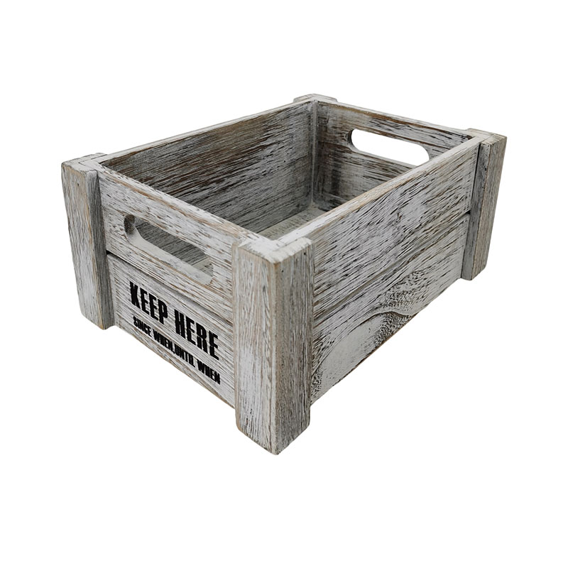 Wooden Box，Wood Storage Box with Handles