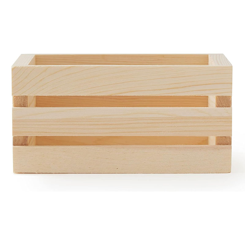 Wooden Crates Durable Multifunction Container Desktop Basket for Storage Sundries Office School Home 