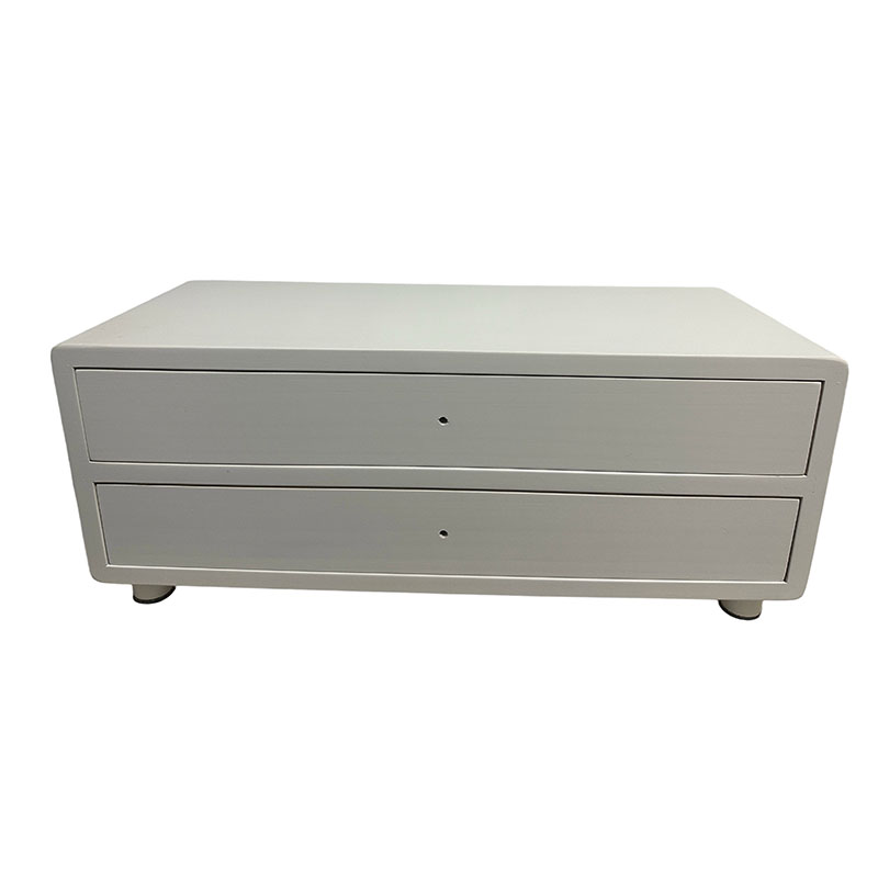 Wooden Desk Organizer with 2 Drawers ， Small Decorative Natural Wood Storage， Office Supplies Desk Organizer