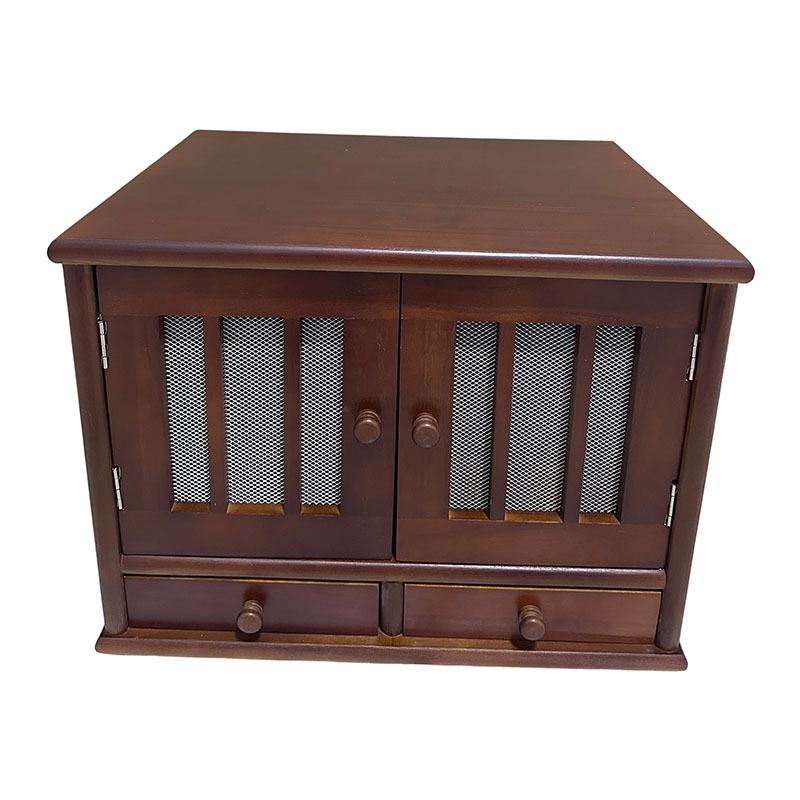 Wooden Desktop Storage Cabinet Organizer，Vintage Tabletop Organizer