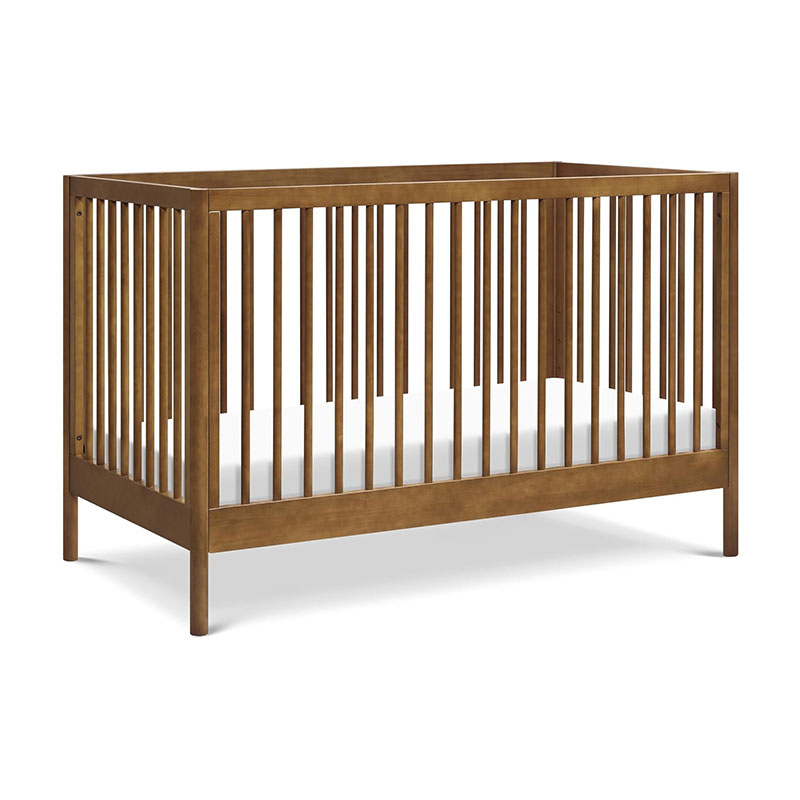 3-in-1 Convertible Crib, Walnut, Easy Assemble, Greenguard Gold Certified