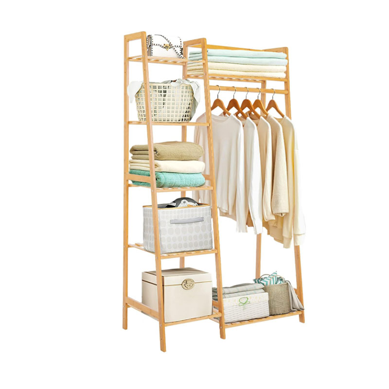 Clothes Rack with 7 Tier Storage Shelves Clothing Hanging Stand for Small Spaces Children's Wardrobe Closet, Multifunctional Plant Stand