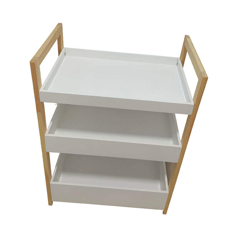 Solid Wood 3 Tier Storage Shelf, Storage Holders Racks